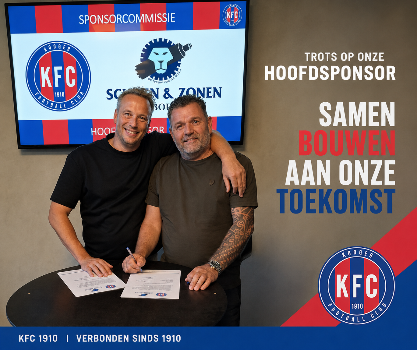 🔴🔵 Schoen & Zonen Betonboringen verlengt hoofdsponsorschap van KFC 1910 🔴🔵
